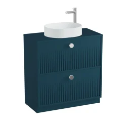 Vado Safari 800mm Fluted Floorstanding Vanity Unit & Worktop