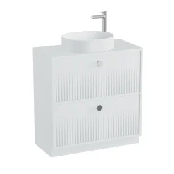 Vado Safari 800mm Fluted Floorstanding Vanity Unit & Worktop