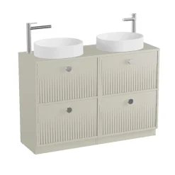 Vado Safari 1200mm Fluted Floorstanding Vanity Unit & Worktop