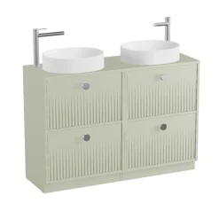 Vado Safari 1200mm Fluted Floorstanding Vanity Unit & Worktop