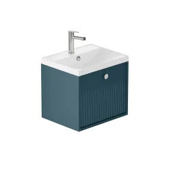 Vado Safari 500mm Fluted Wall Hung Vanity Unit & Basin