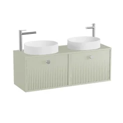 Vado Safari 1200mm Fluted Wall Hung Vanity Unit & Worktop