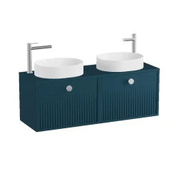 Vado Safari 1200mm Fluted Wall Hung Vanity Unit & Worktop