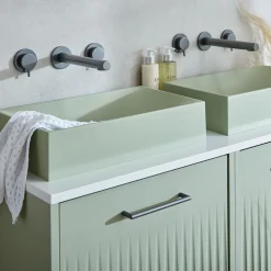 Vado Safari 1000mm Fluted Wall Hung Vanity Unit & Worktop