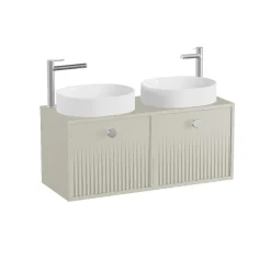 Vado Safari 1000mm Fluted Wall Hung Vanity Unit & Worktop