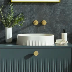 Vado Safari Oval Fluted Countertop Basin