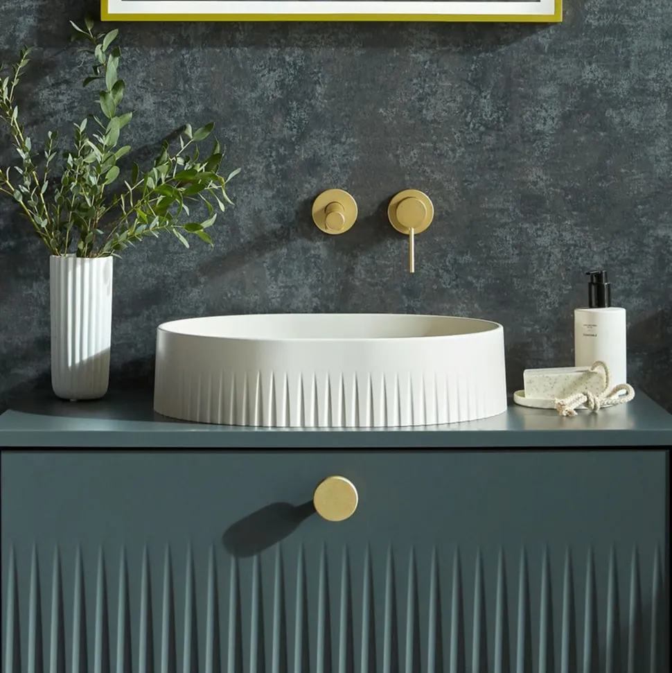 Vado Safari Oval Fluted Countertop Basin