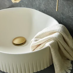 Vado Safari Oval Fluted Countertop Basin