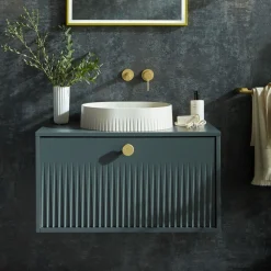 Vado Safari Oval Fluted Countertop Basin