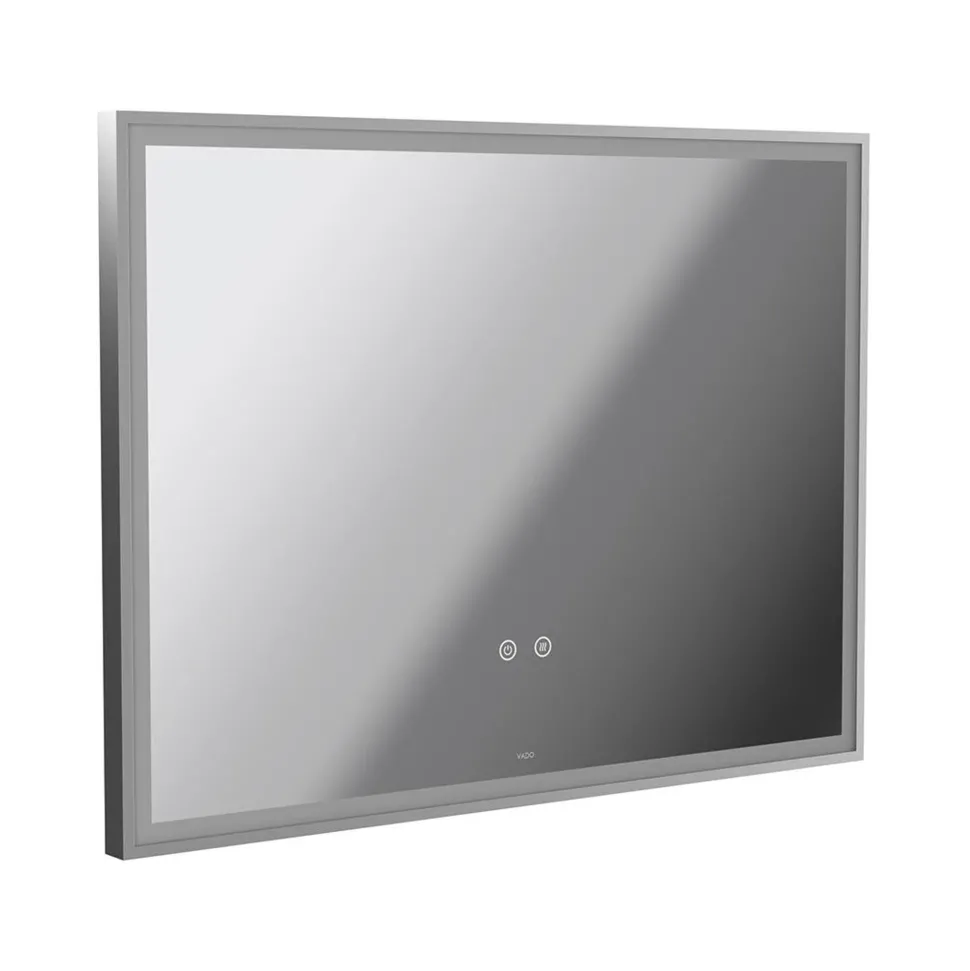 Vado Safari Rectangular Illuminated Mirror with Demister Pad & Colour Change LEDs - 800 x 600mm