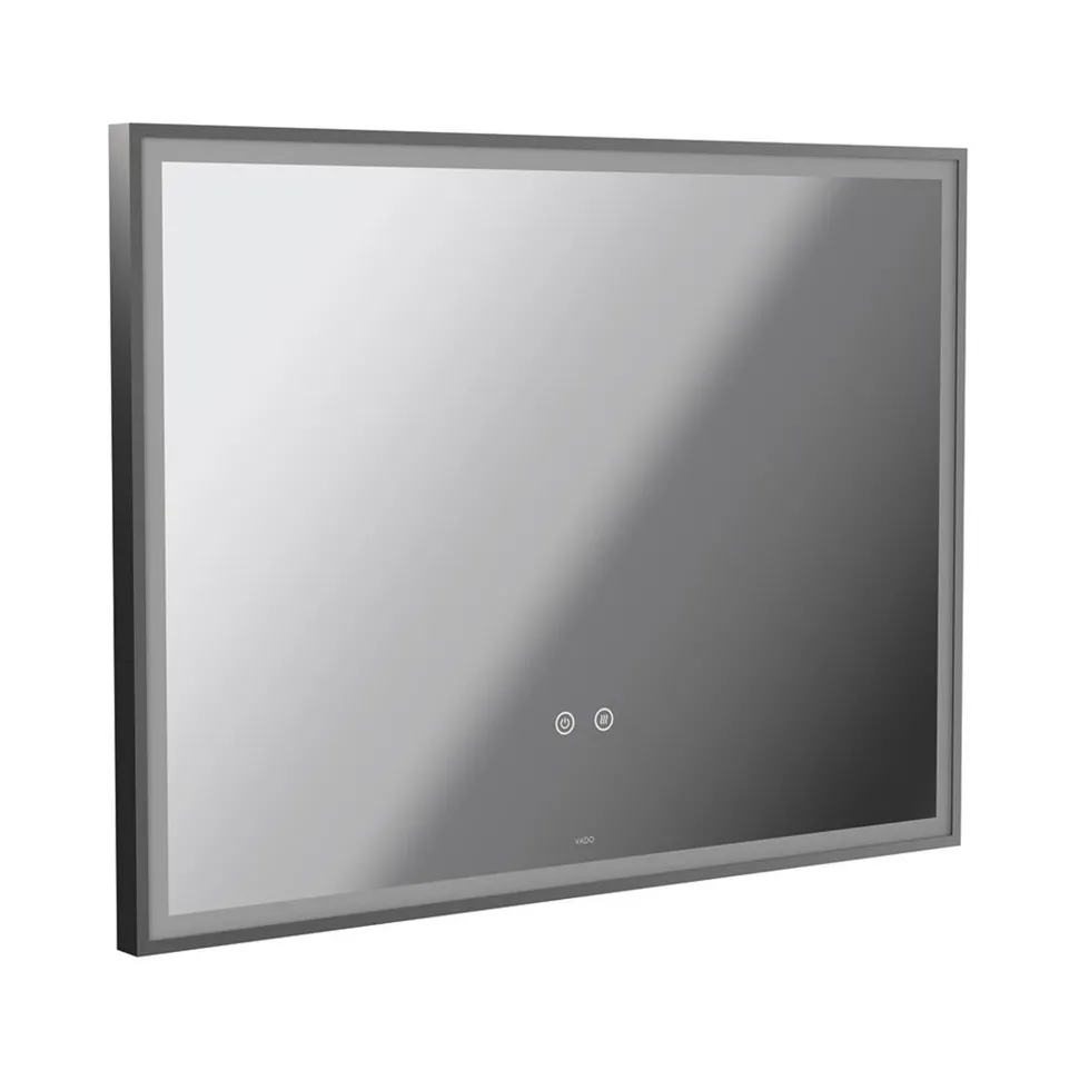 Vado Safari Rectangular Illuminated Mirror with Demister Pad & Colour Change LEDs - 800 x 600mm