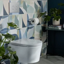 Vado Safari Round Wall Hung Toilet & Soft Close Slimline Seat - Matt Finish