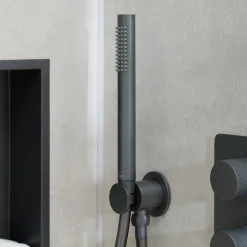 Vado Safari Shower Handset with Integrated Outlet, Holder & 1500mm Hose