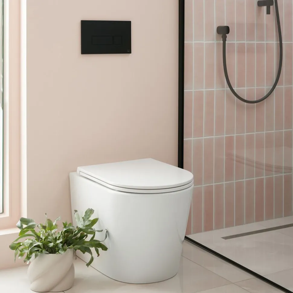 Vado Safari Slimline Soft Close Round Toilet Seat for Back to Wall Toilet