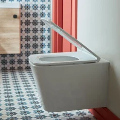 Vado Safari Slimline Soft Close Square Toilet Seat for Back to Wall & Wall Hung Toilet