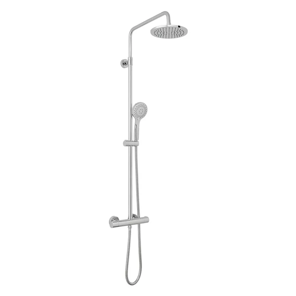 Vado Velo Atmosphere Round Thermostatic Shower Valve with Diverter & Adjustable Rigid Riser Kit
