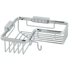 Vado Wall Mounted Corner Basket with Hook