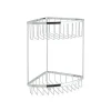 Vado Wall Mounted Large Double Triangular Corner Basket with Integral Hook