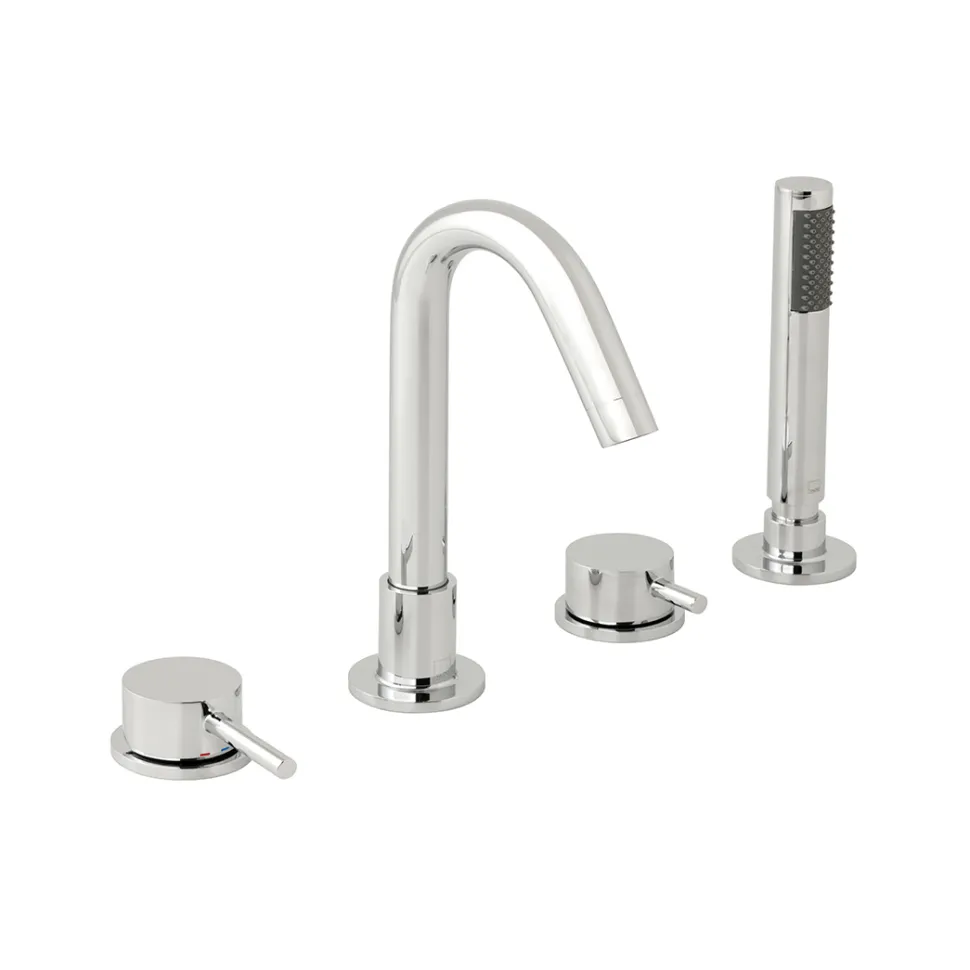 Vado Zoo Deck Mounted 4 Hole Single Lever Bath Shower Mixer