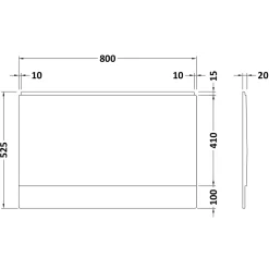 Vellamo Acrylic Gloss White Bath End Panel - 700 or 800mm