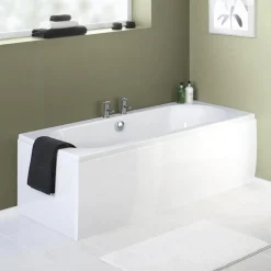 Vellamo Acrylic Straight Gloss White Front Bath Panel