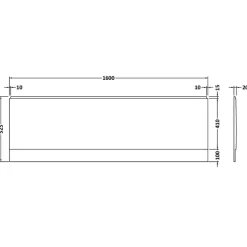 Vellamo Acrylic Straight Gloss White Front Bath Panel
