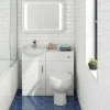 Vellamo Alpine 950mm 1 Door Combination Basin & Toilet Suite - Gloss White