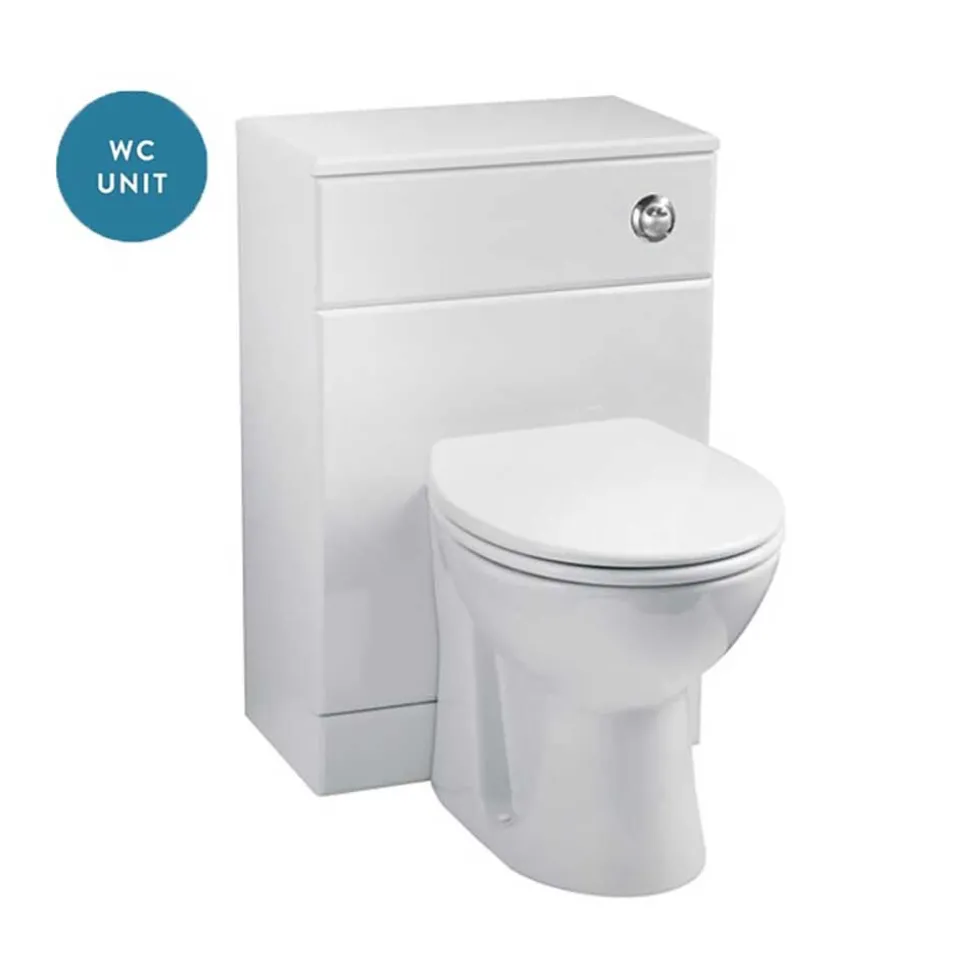 Vellamo Alpine 1150mm 2 Door Furniture Suite with Back to Wall Toilet & Concealed Cistern - Gloss White