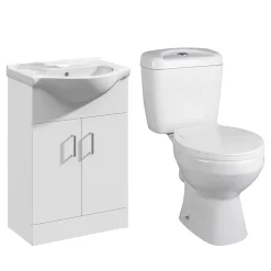 Vellamo Alpine Toilet & Vanity Unit Bathroom Suite