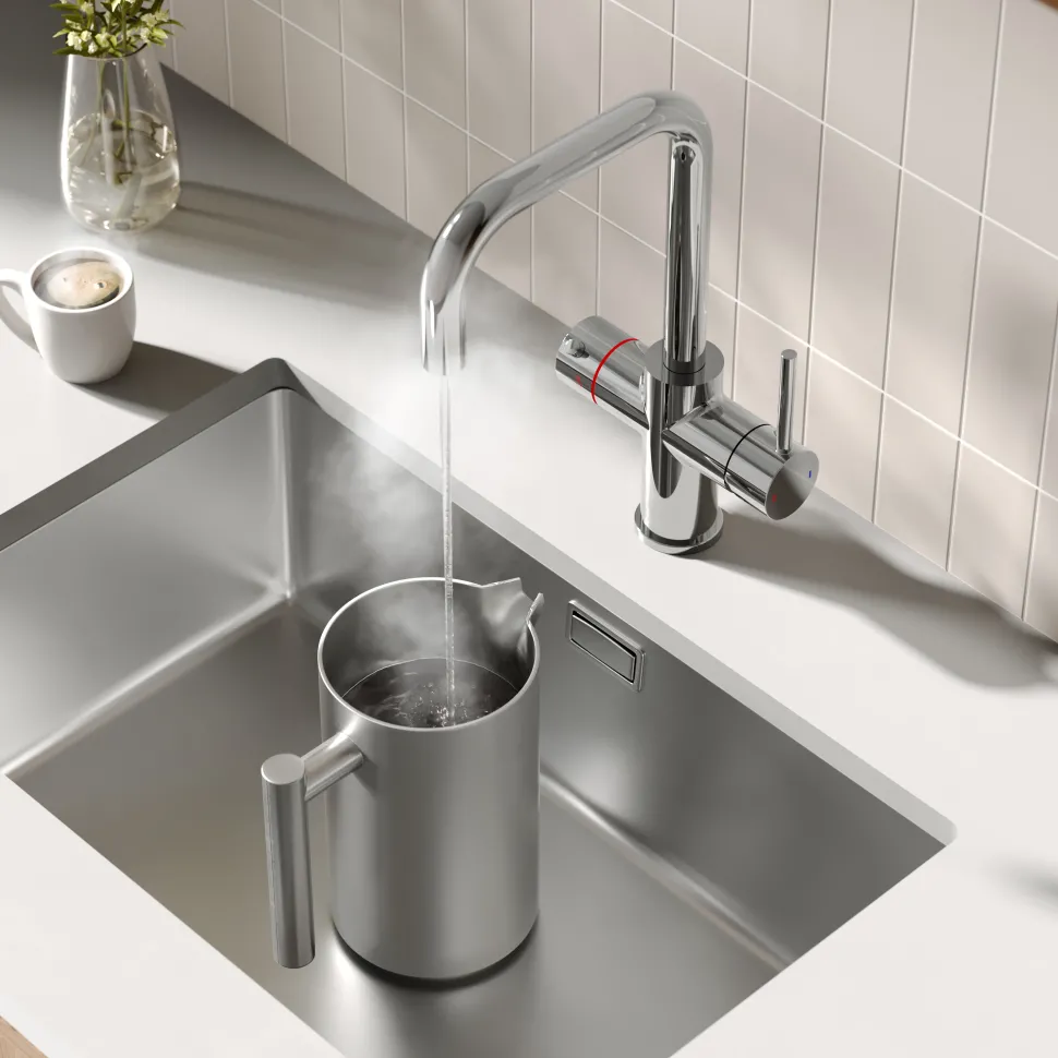 Vellamo Altair 3-in-1 Instant Boiling Water Tap with Boiler & Filter