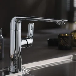 Vellamo Ascent Swivel Kitchen Sink Mixer Tap - Chrome