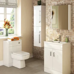 Vellamo Aspire 2 Door Mirror Cabinet - Gloss White
