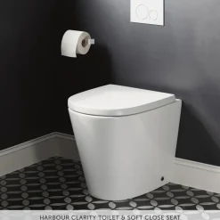 Vellamo Aspire 1100mm 2 Door Combination Basin & Toilet Unit - Gloss White