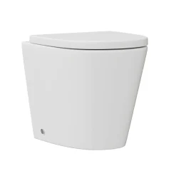 Vellamo Aspire 1100mm 2 Door Combination Basin & Toilet Unit with Matt Black Handles & Overflow Cover - Gloss White