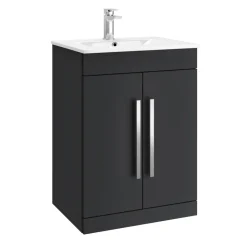 Vellamo Aspire 1100mm 2 Door Combination Basin & Toilet Unit - Matt Grey