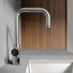 Vellamo Aura 4-in-1 Instant Boiling Water Tap with Knurled Handles & Spout, Boiler, Chiller & Filter
