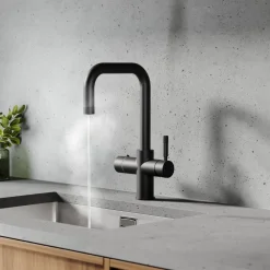 Vellamo Aura 4-in-1 Instant Boiling Water Tap with Knurled Handles & Spout, Boiler & Filter