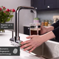 Vellamo Biometric 4-in-1 Fingerprint Instant Boiling Water Tap with WRAS-Approved Boiler & Filter