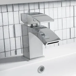Vellamo City Chrome Basin Mixer Tap & Waste