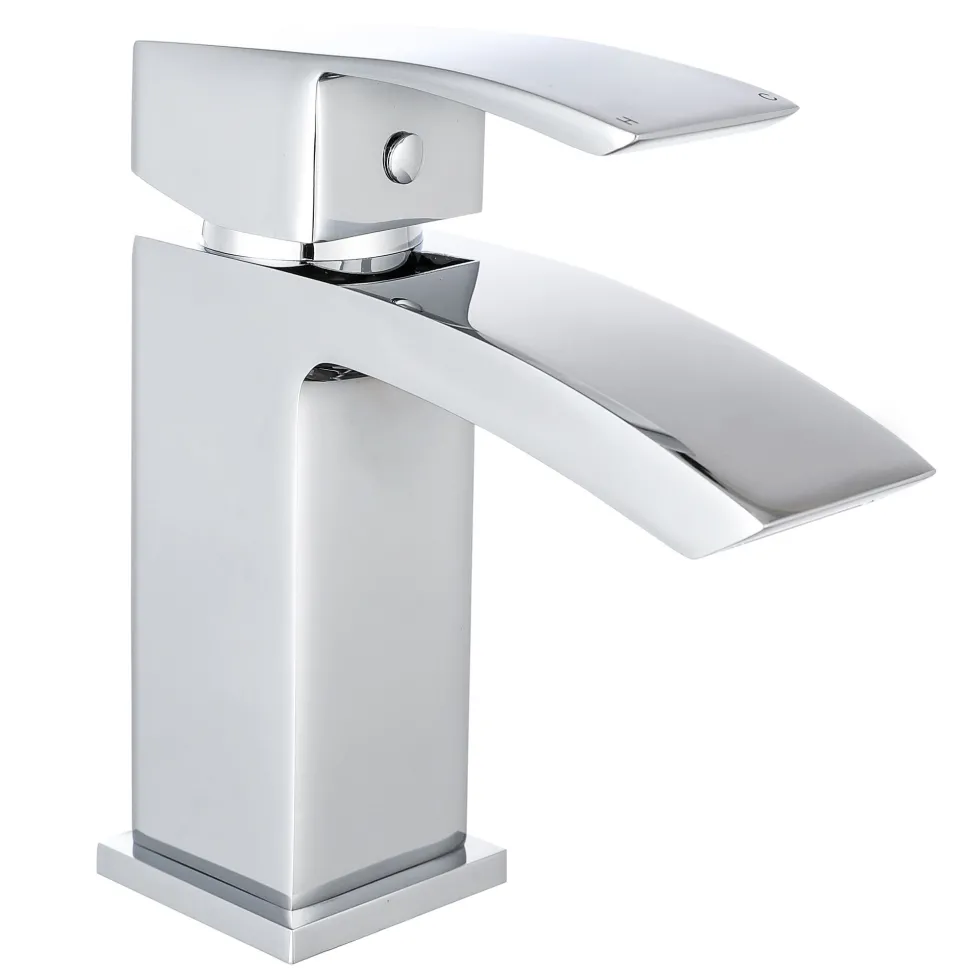 Vellamo City Chrome Mini Basin Mixer Tap & Waste