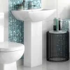 Vellamo City 600mm Full Pedestal & Basin