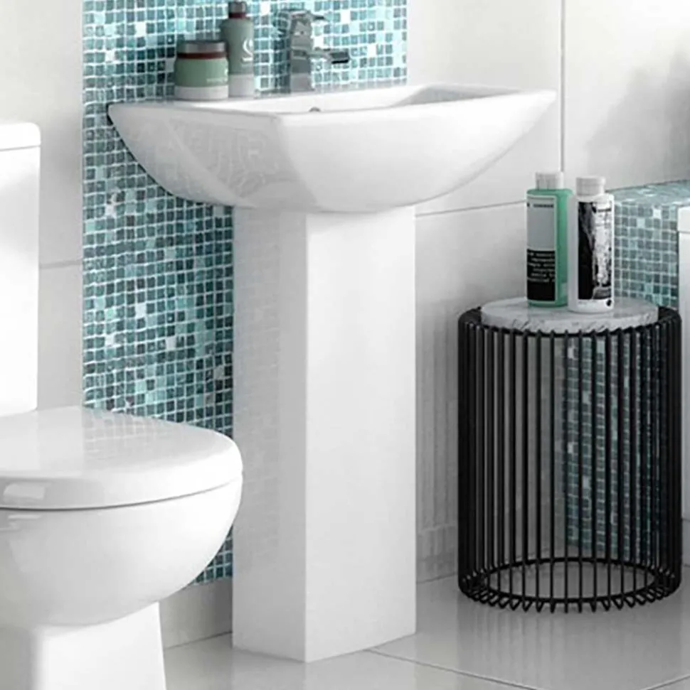 Vellamo City 600mm Full Pedestal & Basin