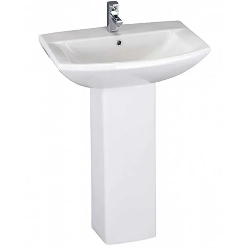 Vellamo City 600mm Full Pedestal & Basin