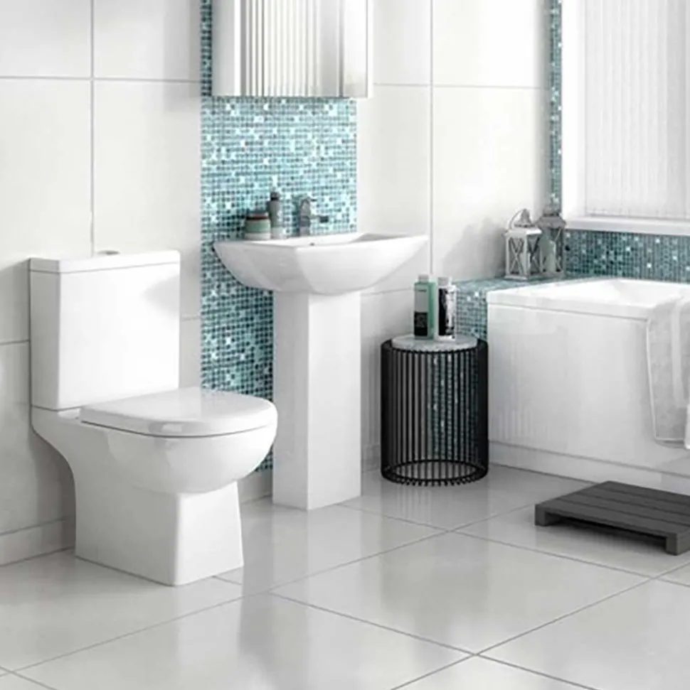 Vellamo City 600mm Full Pedestal & Basin