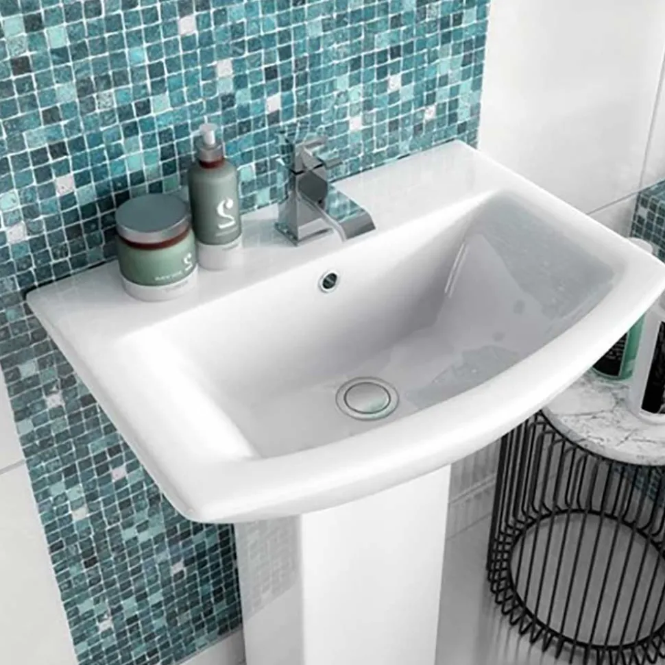 Vellamo City 600mm Full Pedestal & Basin