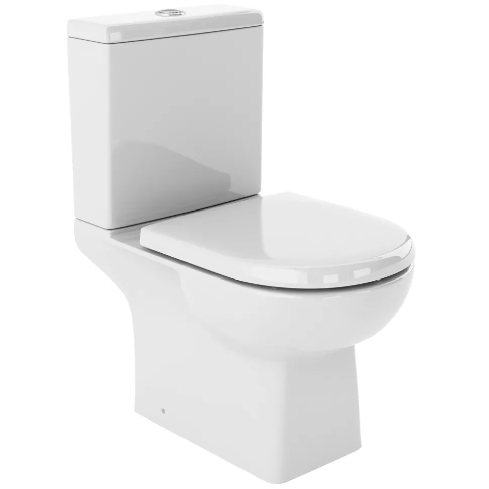 Vellamo City Modern Close Coupled Toilet with Soft Close Seat