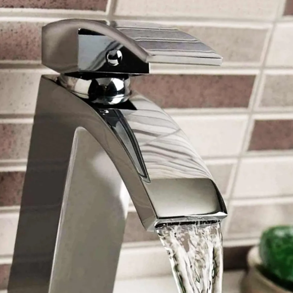 Vellamo City Tall Chrome High Rise Basin Tap