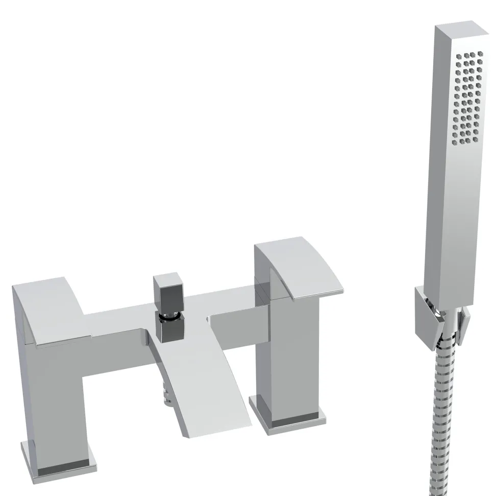 Vellamo City Waterfall Basin Mixer & Bath Shower Mixer Pack