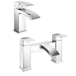Vellamo City Waterfall Basin Mixer & Bath Filler Value Pack