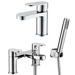 Vellamo Connect Basin Mixer & Bath Shower Mixer Pack